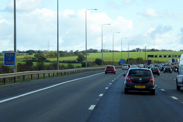 M25, London Orbital Motorway Near To... © David Dixon :: Geograph ...