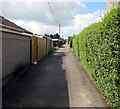 Back lane towards Gwerthonor Lane, Gilfach