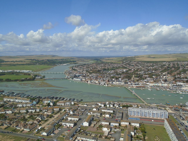 River Adur from the air