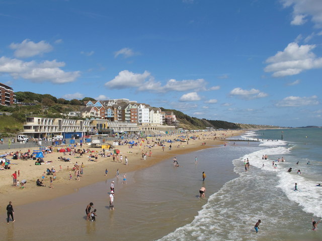 Boscombe beach from pier © David Hawgood :: Geograph Britain and Ireland