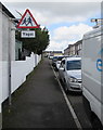 ST1598 : Ysgol warning sign, Vere Street, Gilfach by Jaggery