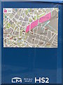 Plan showing HS2 Curzon Street station site, Birmingham