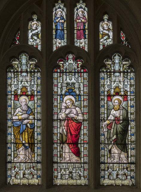 Stained glass window, Ss Peter & Paul church, Northleach