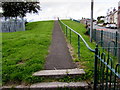 Path ascending from Cross Street to a playground, Gilfach