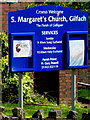 Information board outside St Margaret