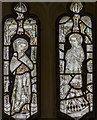 SP1114 : Medieval stained glass detail, Ss Peter & Paul church, Northleach by Julian P Guffogg