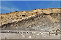 SZ3685 : Compton Bay: Geologically interesting cliffs 3 by Michael Garlick