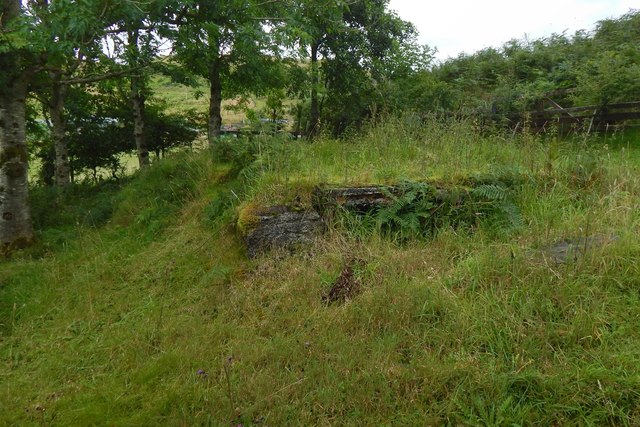 Remains of a WWII searchlight battery