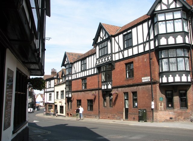 Wensum Street past the Maid's Head Hotel © Evelyn Simak :: Geograph ...