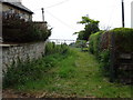 Field entrance and  footpath off Lydiard Green