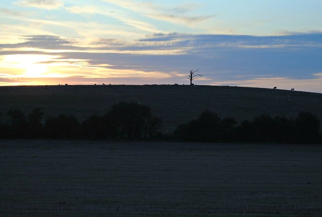 Barn Hill at sunset
