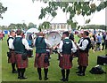 Drumers of the Drumlough Pipe Band, Hillsborough relaxing after their performance at the Ulster Pipe Band Championships