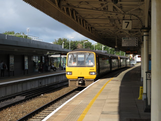 Class 143 pacer at Cardiff Central