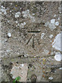 Bench mark on Llannor Church