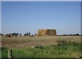 Stacking bales at Manor Farm, Aunsby