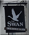 Sign for the Swan Smokehouse Saloon, Winterbourne