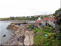 NO6107 : Houses on Shoregate above Crail Harbour by Andrew Curtis