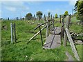 Slate footbridge near Bryngwyn station