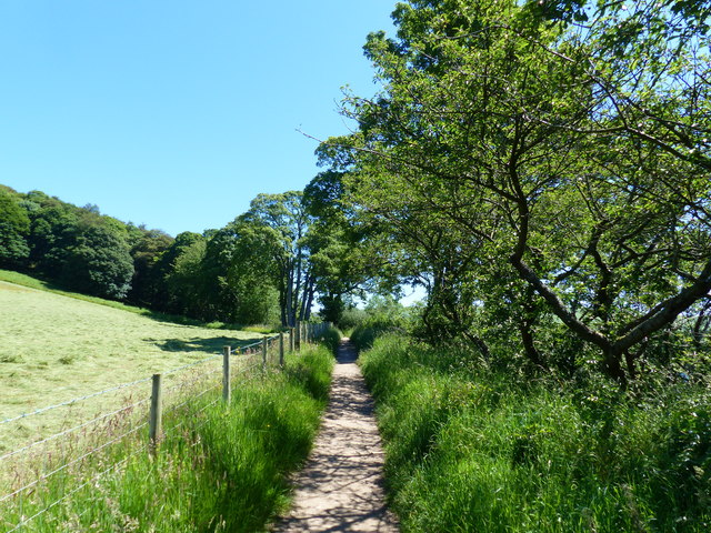 Footpath from temporary car park to Pooley Bridge
