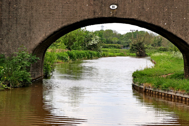 Coventry Canal north-west of Whittington in Staffordshire