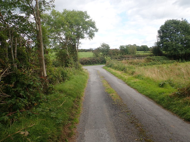 Forge Road approaching its junction with... © Eric Jones cc-by-sa/2.0 ...