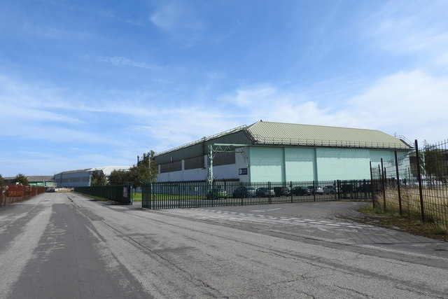 C type aeroplane hangars at ex RAF... © Adrian S Pye cc-by-sa/2.0 ...