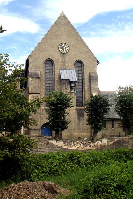 St Giles' Church with its wrecked wall