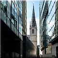 TQ3380 : The Spire of St Margaret Pattens from Plantation Place by Free Man