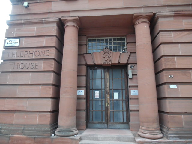 Entrance to Central Telephone Exchange, Glasgow