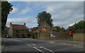 Stone faced houses and stone walls, Mosterton