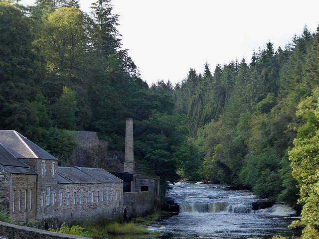 New Lanark Mills - River Clyde, Dye Works and Retort House