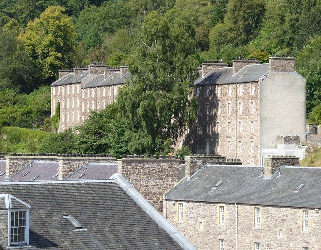 New Lanark Mills - Long Row from the viewing gallery