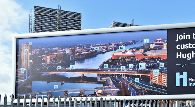 River Lagan poster, Belfast (September... © Albert Bridge cc-by-sa/2.0 ...