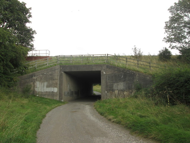 Gawthorpe lane passing under the motorway near Kirkhamgate