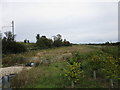 Narrow strip of land between the railway and the A43