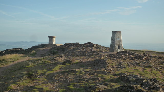 Toposcope and Trig Point on the Worcestershire Beacon (West Malvern)
