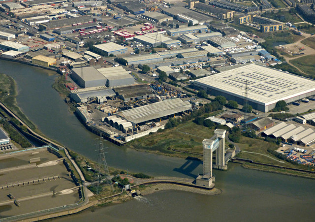 Barking Creek Barrier from the air
