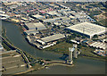 TQ4581 : Barking Creek Barrier from the air by Thomas Nugent