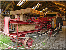 SE3532 : Temple Newsam farm - baling machine by Stephen Craven