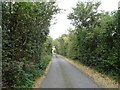 Lane towards Castle Farm and the B1066