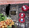 Soldier silhouette in Aberbargoed War Memorial