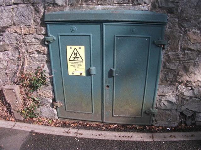 Old electrical cabinet on  College Road, Bangor
