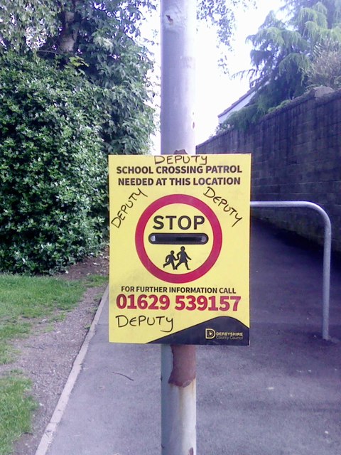 Deputy School Crossing Patrol Needed At This Location Sign