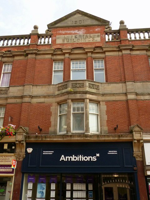 Imperial Buildings, Leeming Street, Mansfield - detail