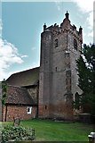 TL6300 : Fryerning, St. Mary's Church: The brick tower by Michael Garlick