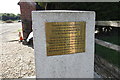 SE9701 : Plaque on the Hibaldstow airfield memorial by Adrian S Pye