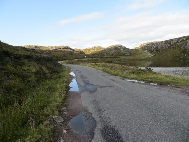 Road (C1091) beside Loch na Creige