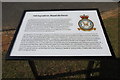 100 Squadron information board at RAF Waltham memorial site