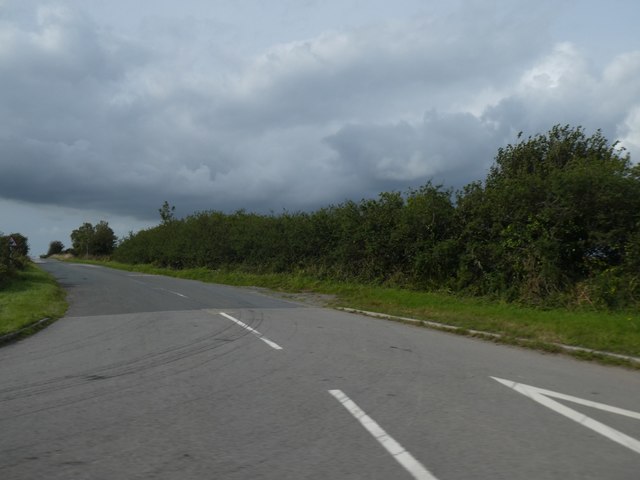 Road crossing Laneast Downs