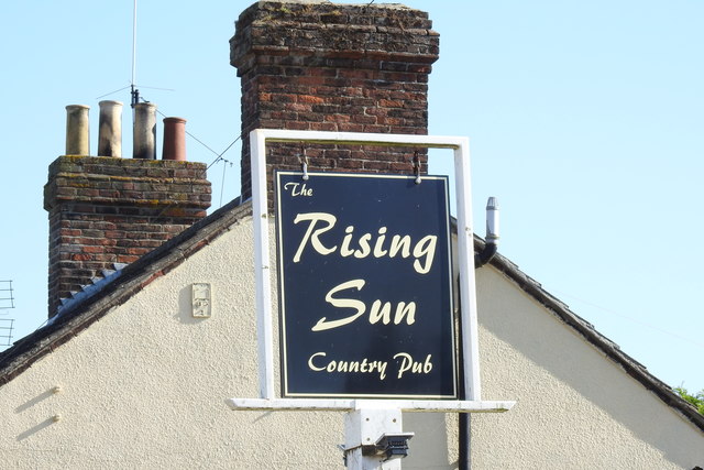 Sign For The Rising Sun Country Pub © Adrian S Pye :: Geograph Britain ...